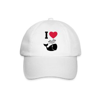 I love whales! - Baseball Cap - white/white - Front