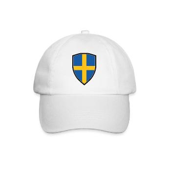 SWEDEN FLAG SHIELD - Baseballkappe - Weiß/Weiß - Vorne