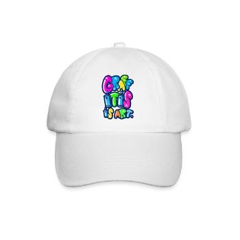 graffitis is art multicolors - Baseball Cap - white/white - Front