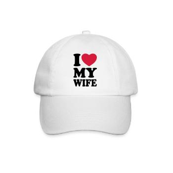 I love my wife - Baseball Cap - white/white - Front