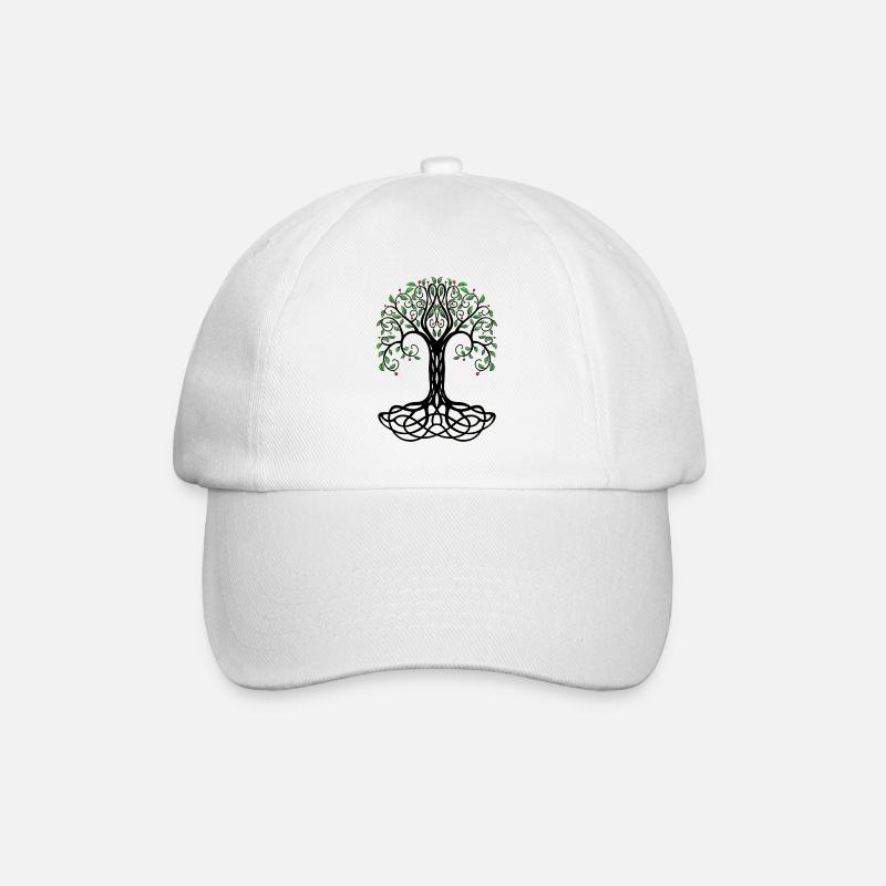 Baum des Lebens - Baseballkappe - Weiß/Weiß