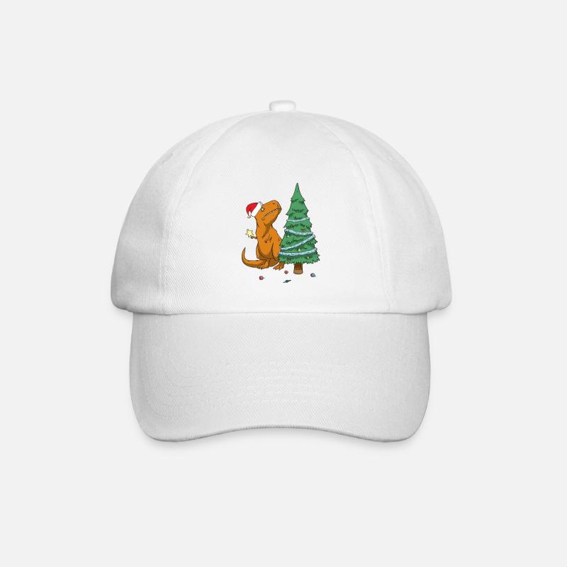 T-Rex déteste Noël - Casquette classique - blanc/blanc