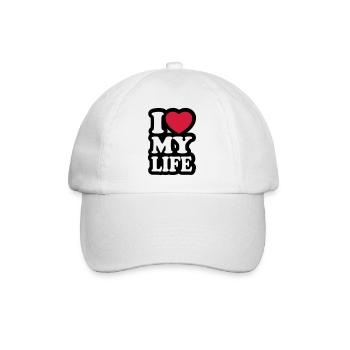 I love my life - J'aime ma vie - Casquette classique - blanc/blanc - Devant