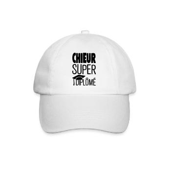 chieur super diplome citation humour chapeau - Casquette classique - blanc/blanc - Devant