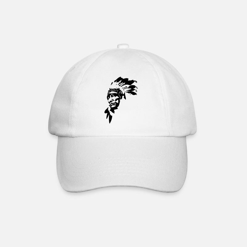 Indian - Baseball Cap - white/white