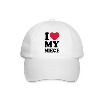 I love my niece - J'aime ma nièce - Casquette classique - blanc/blanc - Devant