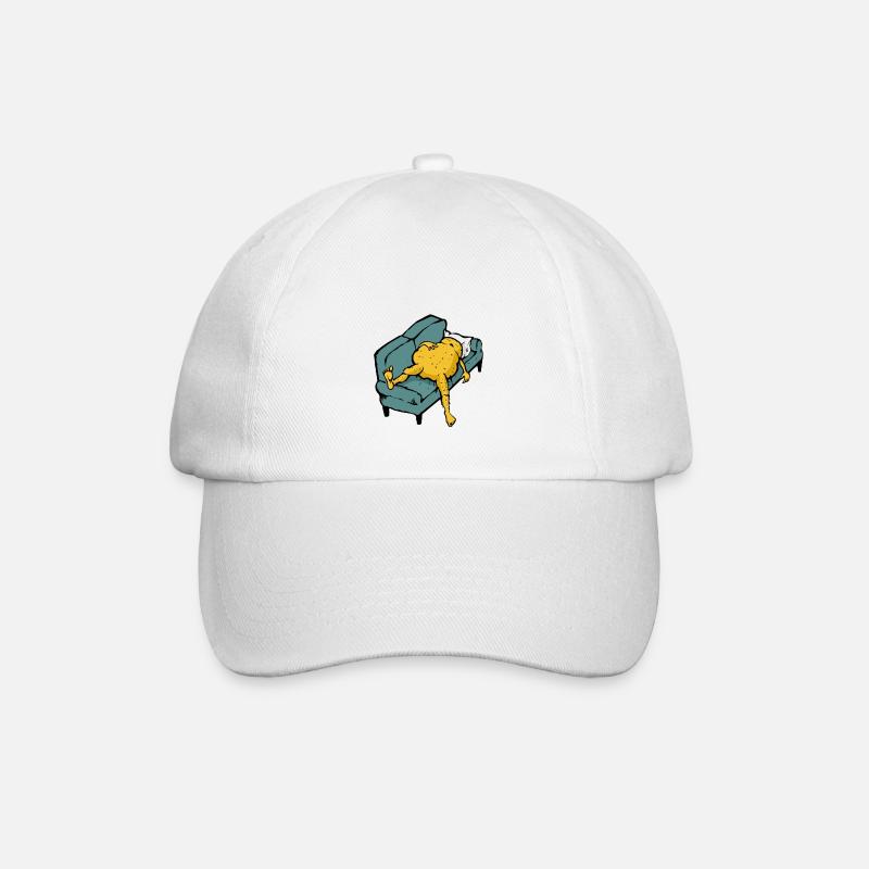 Lazy potato sleeping - Baseball Cap - white/white