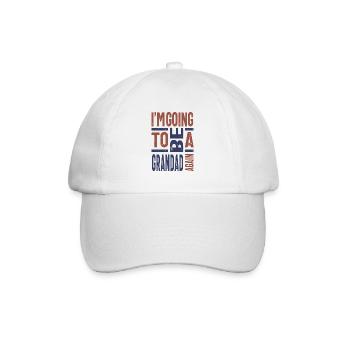 I'm going to be a Grandad Again - Baseball Cap - white/white - Front
