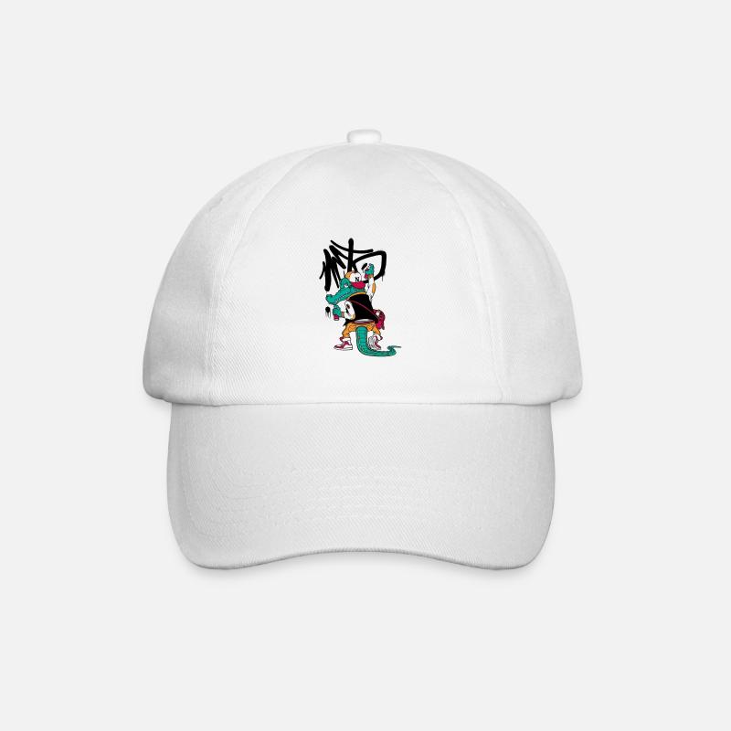 Graffiti drôle crocodile - Casquette classique - blanc/blanc