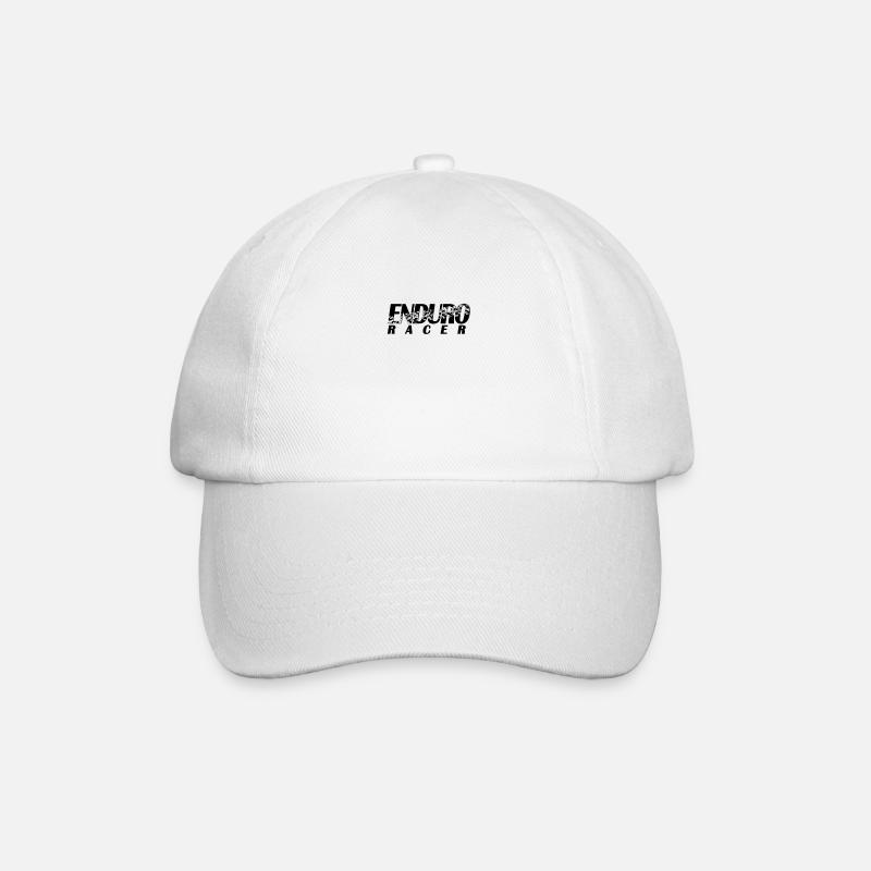 Enduro Racer - Course - Biker - Moto - Casquette classique - blanc/blanc