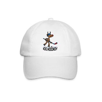 Funny gifts for kids and ice hockey players - Baseball Cap - white/white - Front