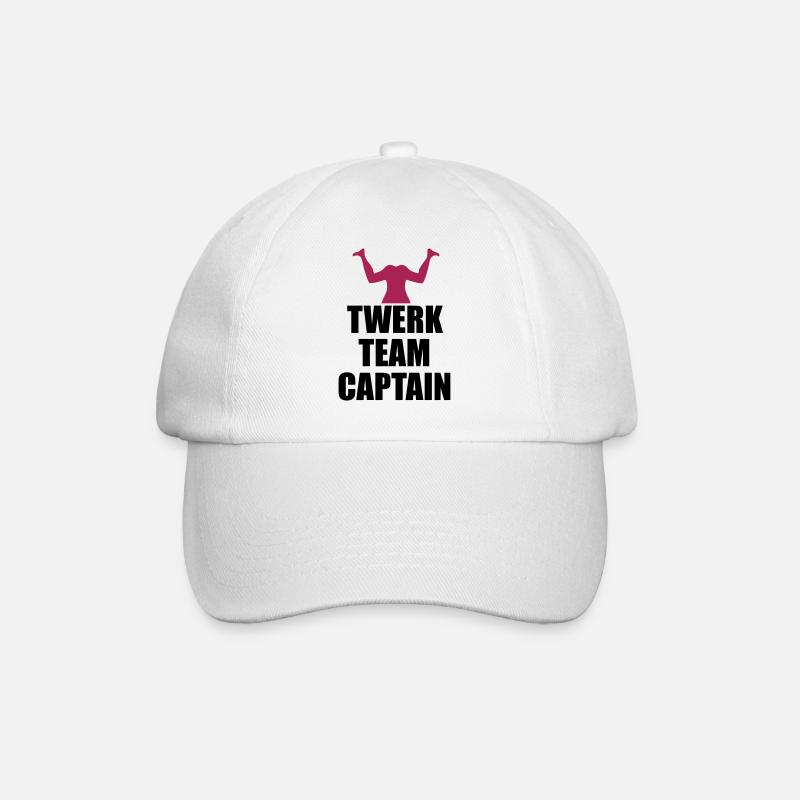logo de capitaine d'équipe twerk impoli - Casquette classique - blanc/blanc