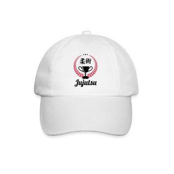 Jujutsu / Ju-jitsu / Jūjutsu / Kampfkünste / Kampf - Baseballkappe - Weiß/Weiß - Vorne