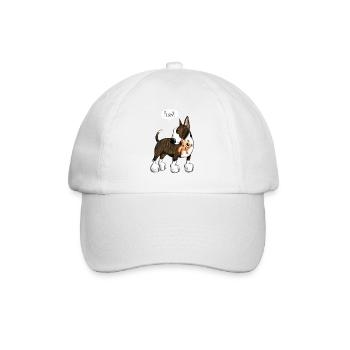 Bullterrier Play - Baseballkappe - Weiß/Weiß - Vorne