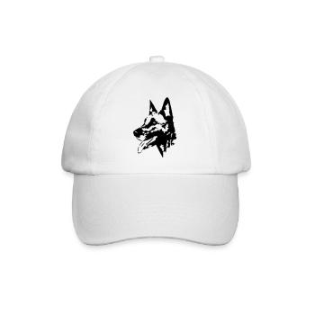 Tête malinoise - Casquette classique - blanc/blanc - Devant