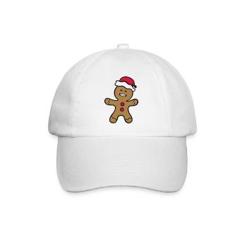 lebkuchenmann_02 - Baseballkappe - Weiß/Weiß - Vorne