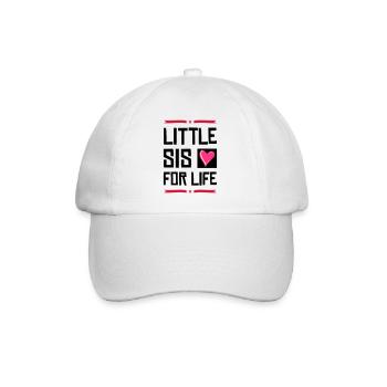 little sis for life heart - Baseballkappe - Weiß/Weiß - Vorne