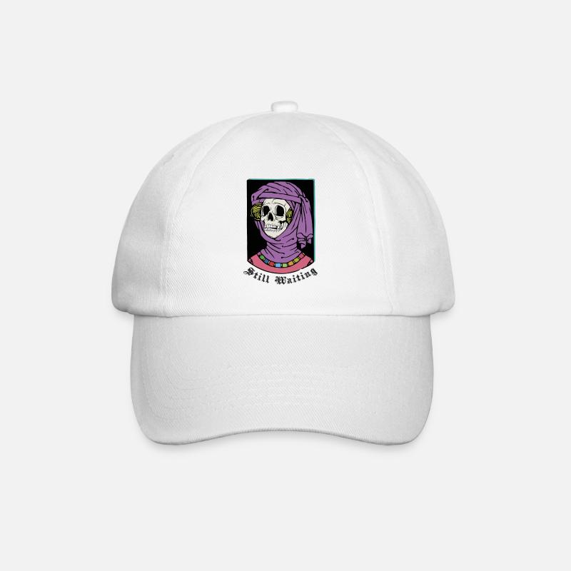 Still waiting - Baseball Cap - white/white
