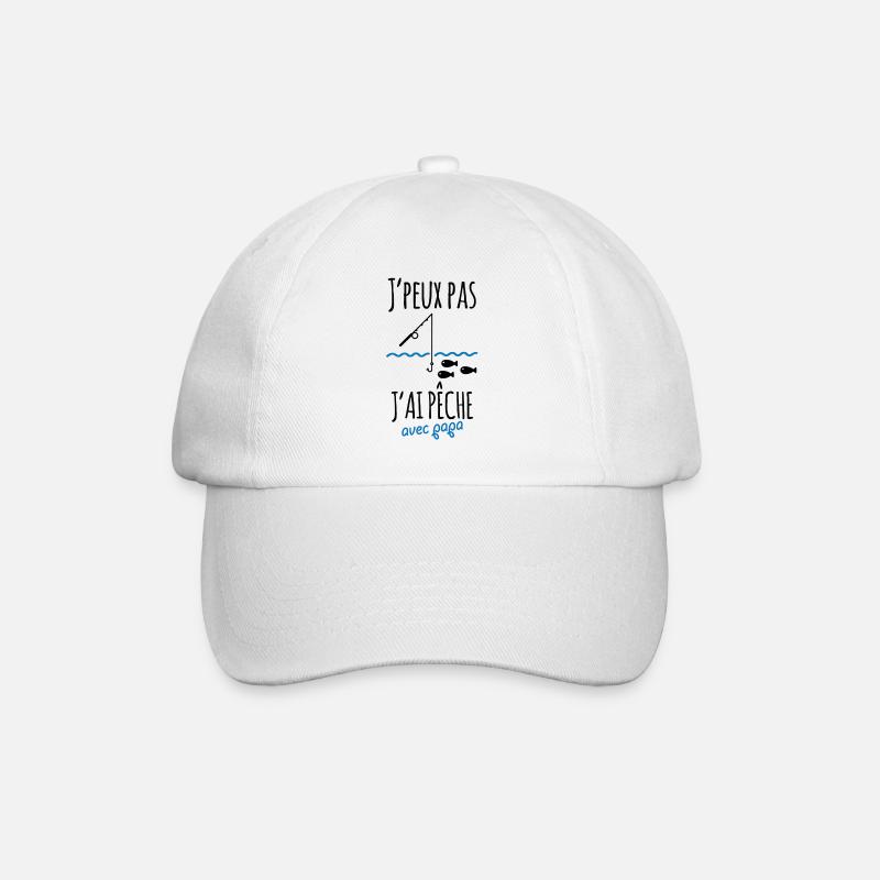 JpeuxPasJaiPecheAvecPapaNew - Casquette classique - blanc/blanc