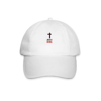 jesus christlich bibel Kreuz spruch Kirche gebet - Baseballkappe - Weiß/Weiß - Vorne