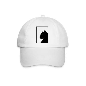 Monture noire panthère - Casquette classique - blanc/blanc - Devant
