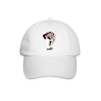 Fille cheveux colorés rocker soul - Casquette classique - blanc/blanc - Devant