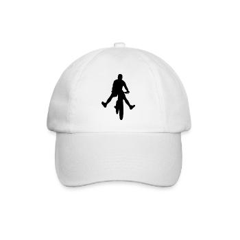 Abstract retro pattern on bicycle t-shirt - Baseball Cap - white/white - Front