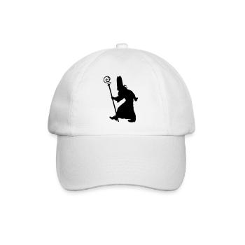 Sinterklaas with staff - Baseball Cap - white/white - Front