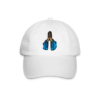 Prayer Gratitude Folded Hands Meditation Pray - Baseball Cap - white/white - Front