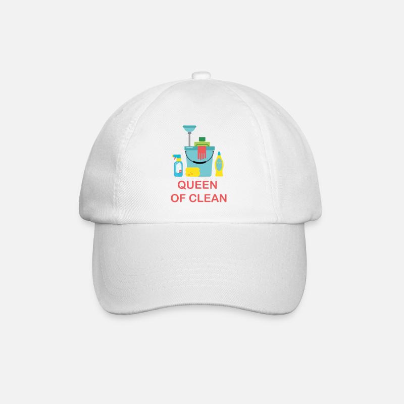 Queen of clean - Baseballkappe - Weiß/Weiß