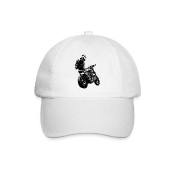 Motorcycle Lifestyle / Motorrad / Motorräder biker - Baseballkappe - Weiß/Weiß - Vorne