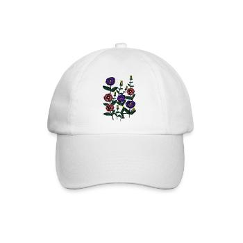 Lisianthus blossom - Baseball Cap - white/white - Front
