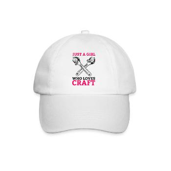 Craft women's craftswoman woman tool girl - Baseball Cap - white/white - Front