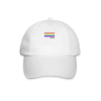 lgbtq, lgbt, gay pride, schwul, regenbogen, pride - Baseballkappe - Weiß/Weiß - Vorne