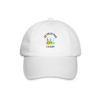 je peux pas j´ai surf - Casquette classique - blanc/blanc - Devant