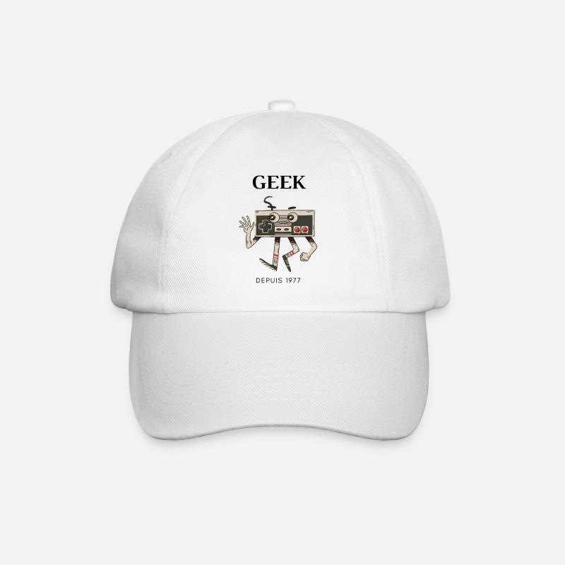 GEEK - Baseballkappe - Weiß/Weiß