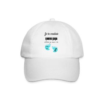 Je te voulais comme papa alors je suis né - Casquette classique - blanc/blanc - Devant