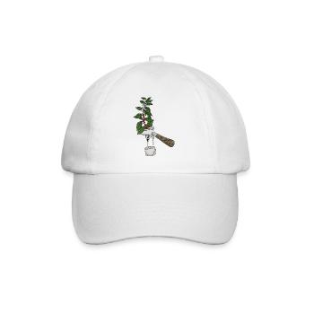 Café-plante-passons carriers conception de café - Casquette classique - blanc/blanc - Devant