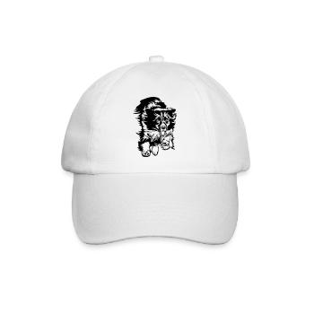 Border Collie - Baseballkappe - Weiß/Weiß - Vorne