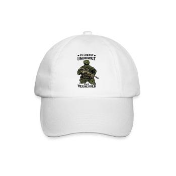 BUNDESWEHR SOLDAT SOLDATEN WAS MICH NICHT UMBRINGT - Baseballkappe - Weiß/Weiß - Vorne