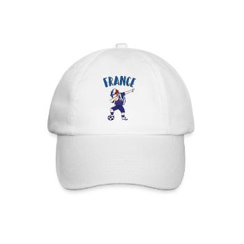 France Football Fan drapeau Dabbing Enfant - Casquette classique - blanc/blanc - Devant