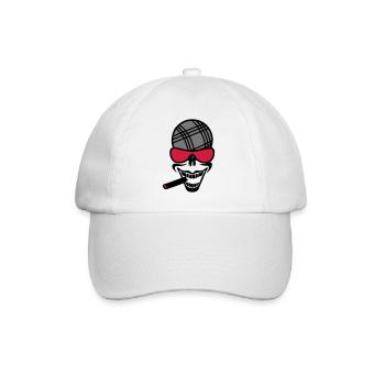petanque smile cigard bezel head smi - Baseball Cap - white/white - Front