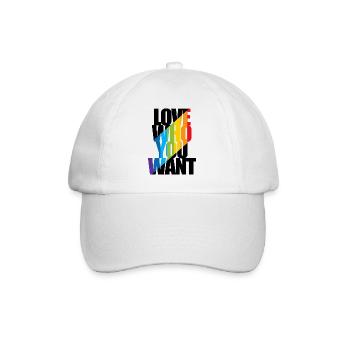 Love who you want LGBTQ Pride Month Gay - Casquette classique - blanc/blanc - Devant