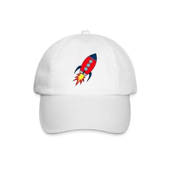 Rakete Startup | Raktenstart | Kinderrakete Schule - Baseballkappe - Weiß/Weiß - Vorne
