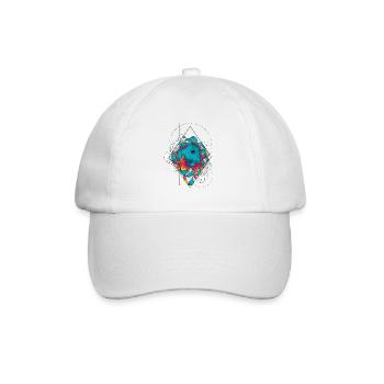 Fleur de chrysanthèmes japonaise en couleur turquo - Casquette classique - blanc/blanc - Devant