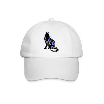 Cat - Baseball Cap - white/white - Front