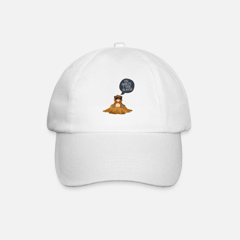 Maulwurf 24/7 - Baseballkappe - Weiß/Weiß