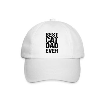 Meilleur chat papa jamais propriétaire de chat - Casquette classique - blanc/blanc - Devant