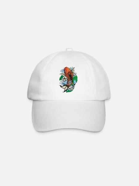Koi aux nénuphars - Casquette classique - blanc/blanc