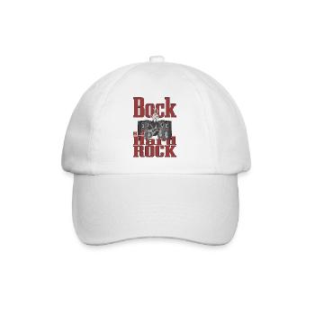 Bock auf Hardrock - Baseballkappe - Weiß/Weiß - Vorne